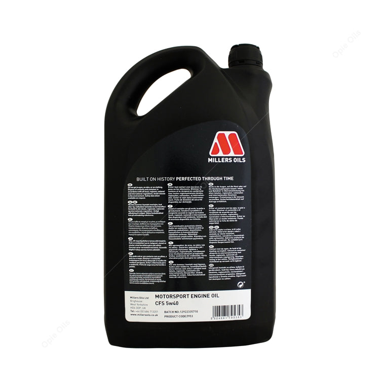 Millers Oils Motorsport CFS 5w-40 Nanodrive Fully Synthetic Engine Oil